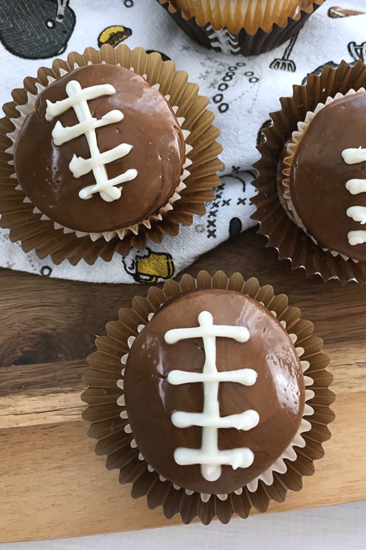 football cupcakes