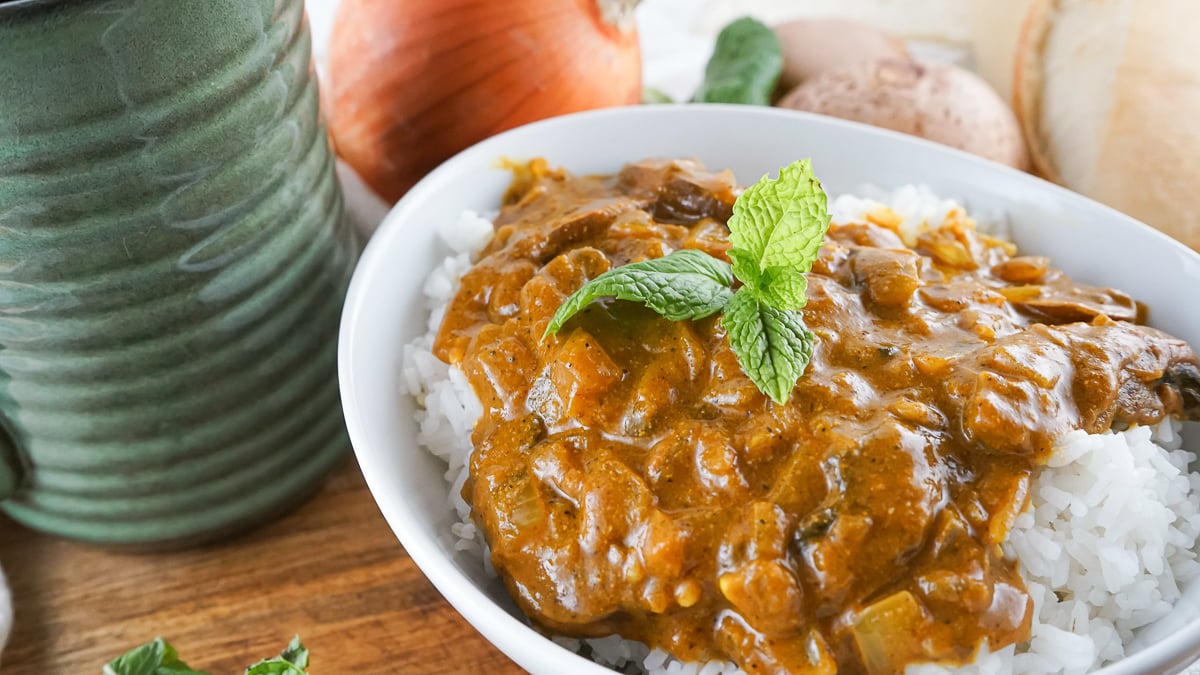 bowl of mushroom curry