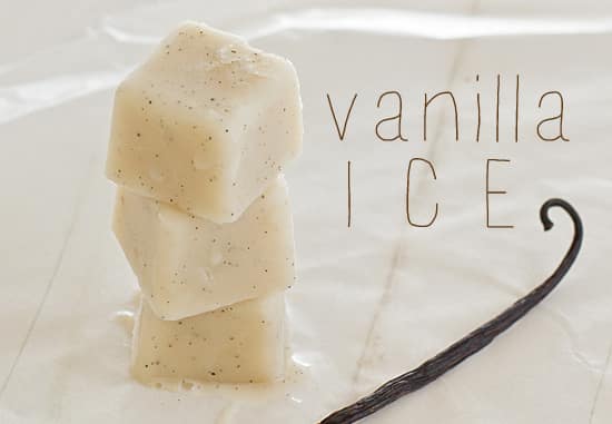 vanilla ice cubes