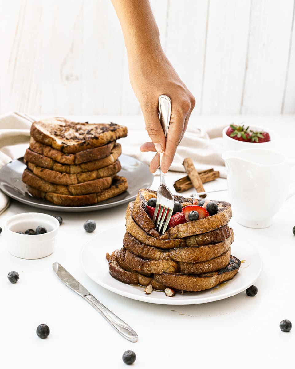 nicely plated vegan french toast