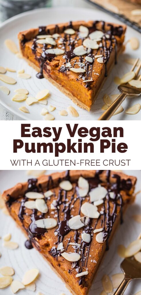 gluten-free vegan pumpkin pie with a homemade gluten-free crust