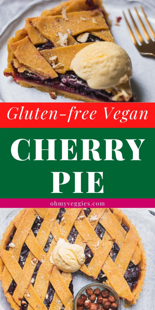 gluten-free vegan cherry pie with a homemade crust