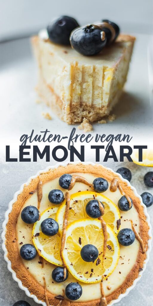 Gluten-free vegan lemon tart