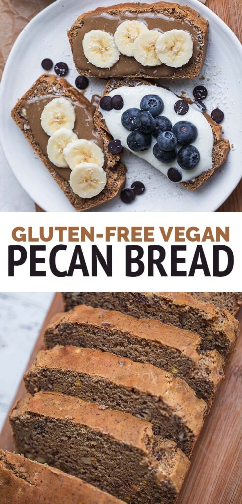gluten-free vegan pecan bread with cinnamon