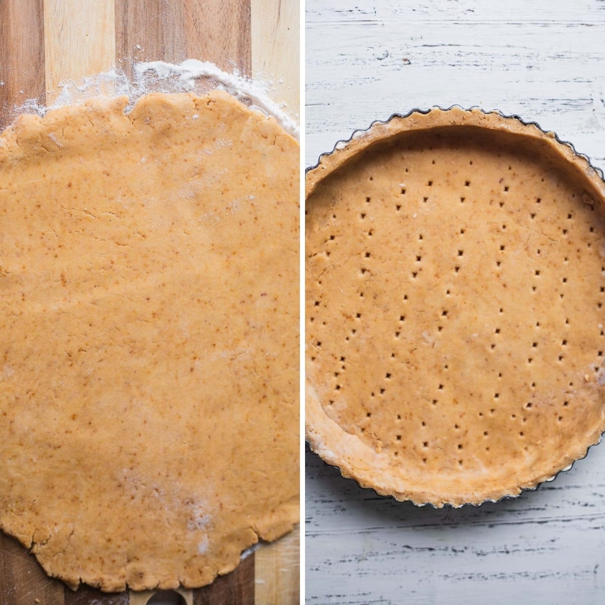 Poke a few rows of holes in the crust using a fork