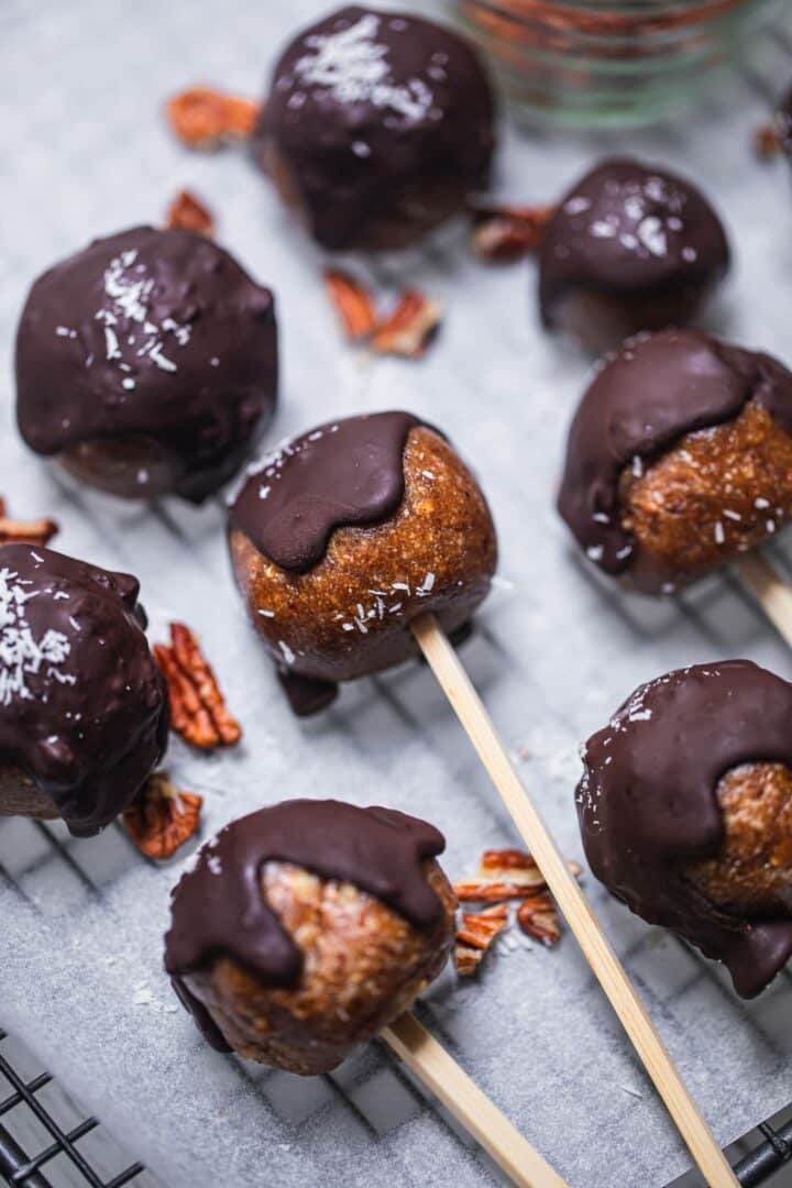 vegan cake pops being served