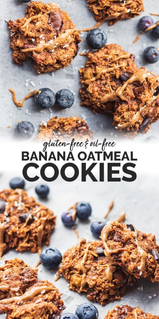 Vegan banana oatmeal cookies