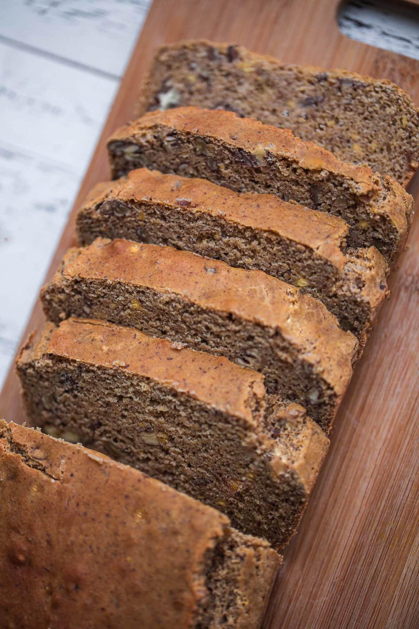 gluten-free vegan pecan bread with cinnamon