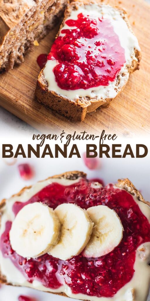 gluten-free vegan banana bread with walnuts