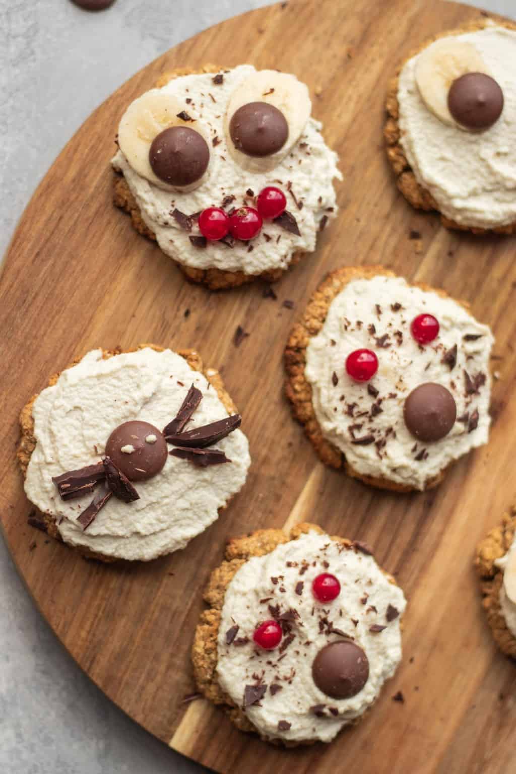 vegan Halloween cookies being served