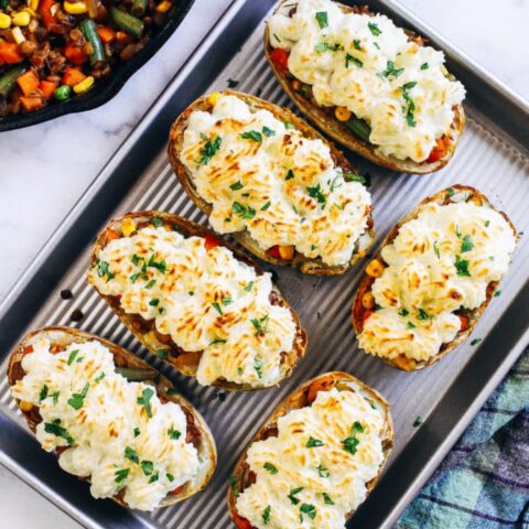 Image for Twice Baked Lentil Shepherd's Pie Potatoes