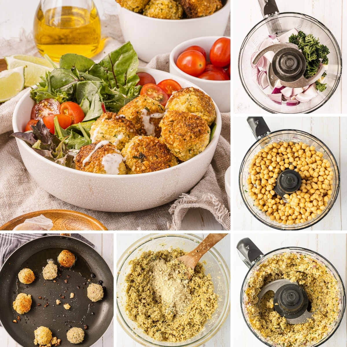how to make homemade falafel collage