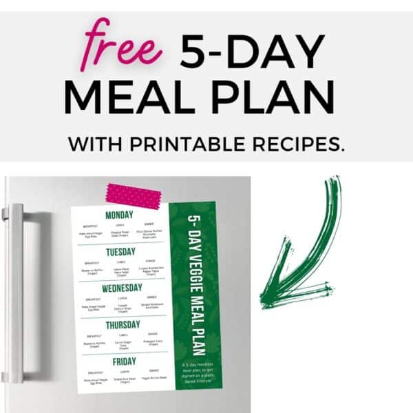 5 day vegetarian and vegan meal plan