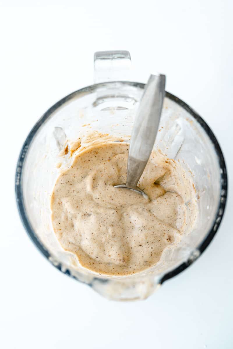 almond milk ice cream in blender