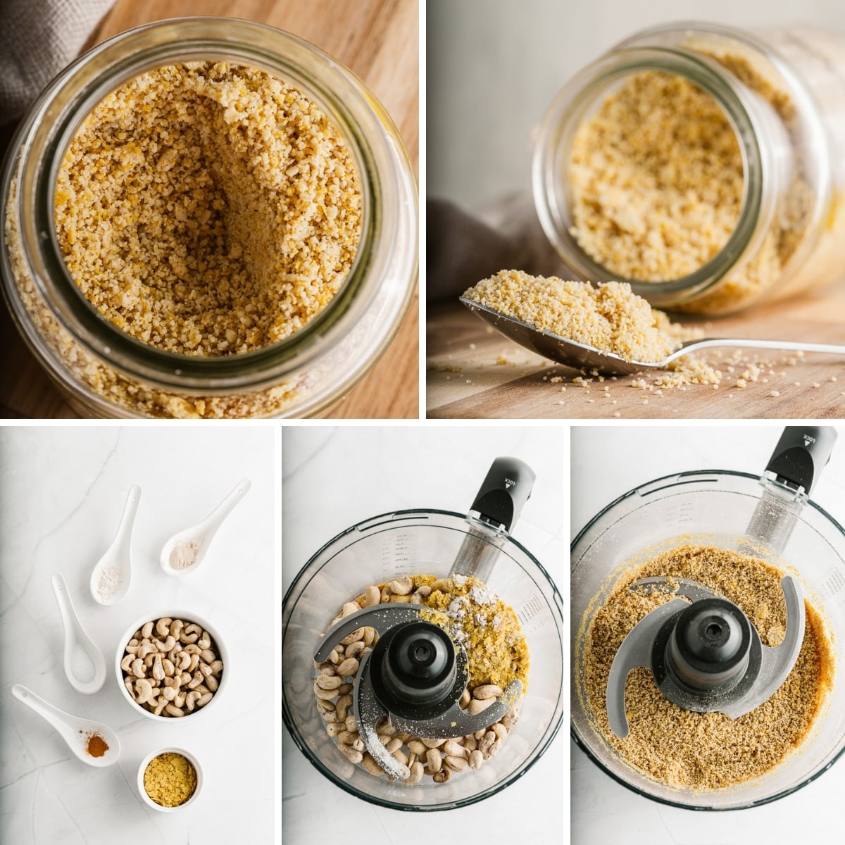 how to make vegan parmesan collage