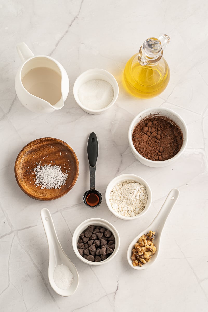 ingredients for brownie mug cake