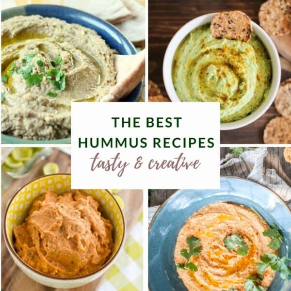collage of hummus recipes