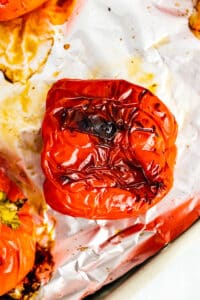 how to roast red peppers