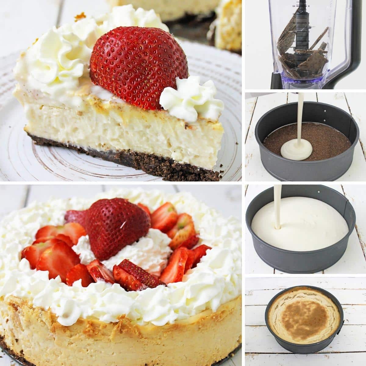 how to make the best vegan cheesecake collage