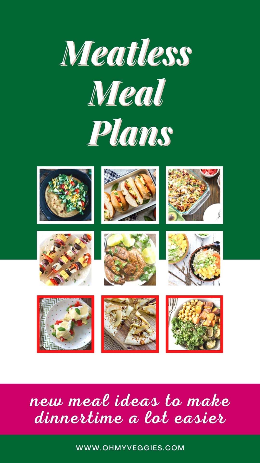 Meatless Meal Plans 150+ Free Vegetarian Meal Plans Oh My Veggies!