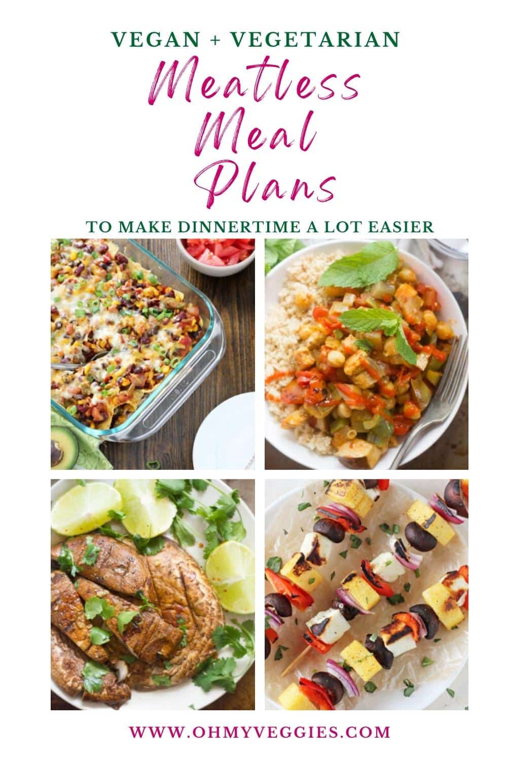Meatless Meal Plans 150+ Free Vegetarian Meal Plans Oh My Veggies!