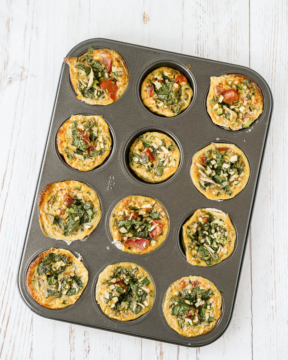 Muffin Tin Egg Bites - Oh My Veggies