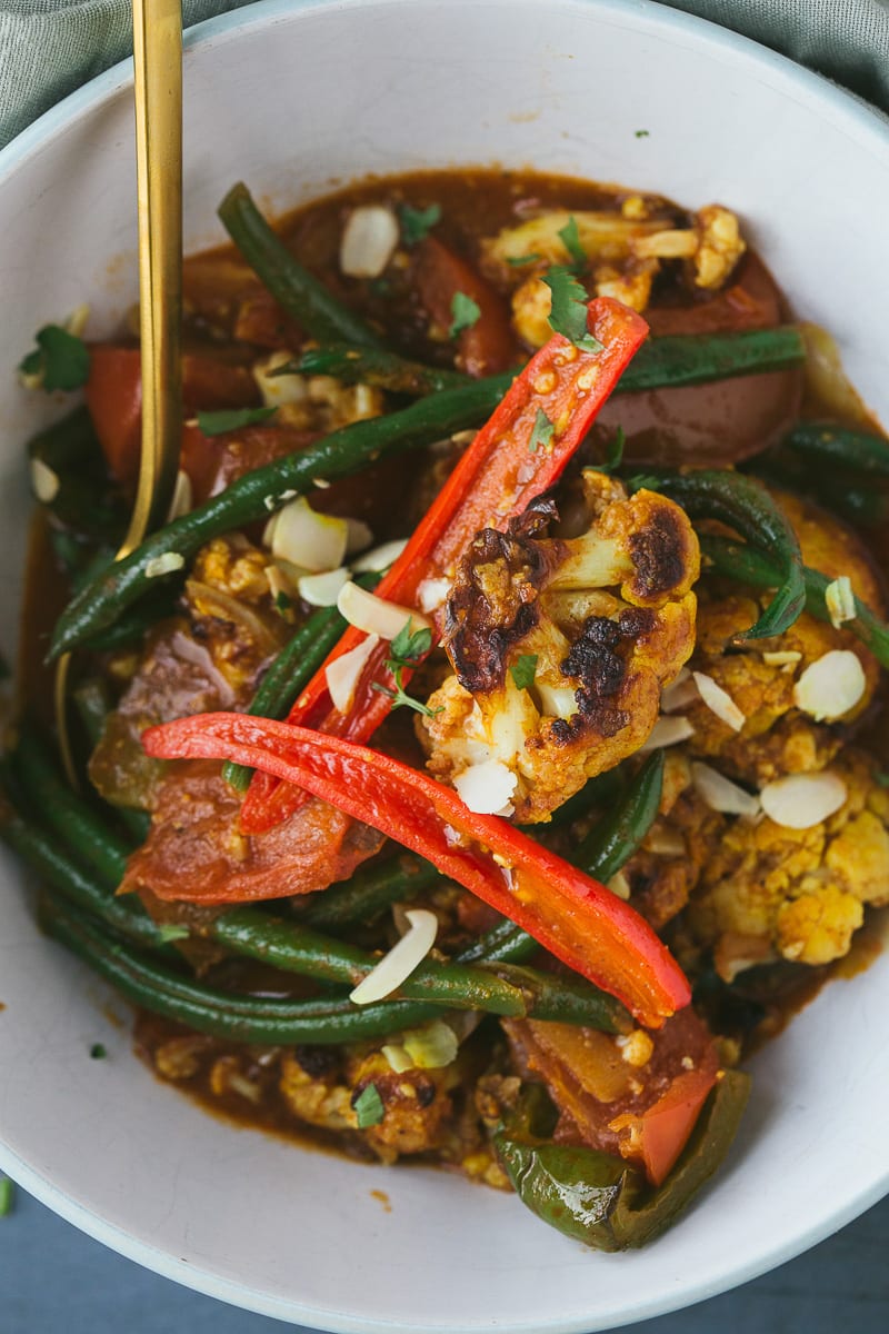 close up of vegetable curry