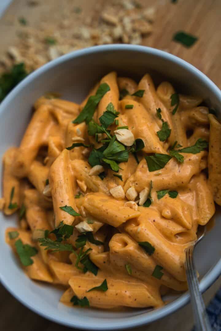 Pasta with a dairy-free sauce