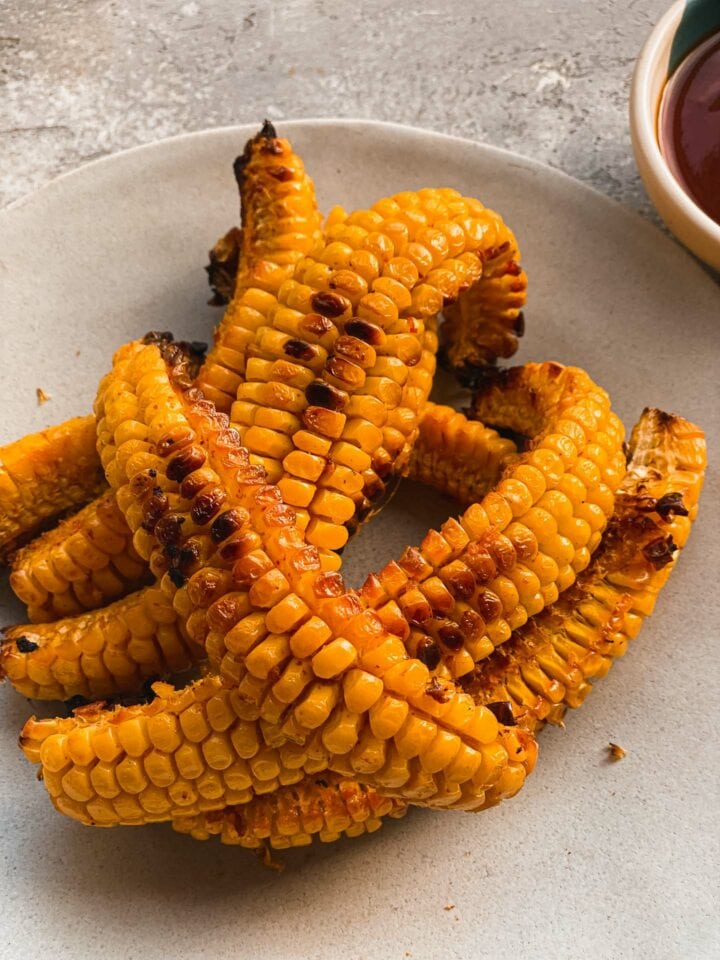 Baked vegan corn ribs