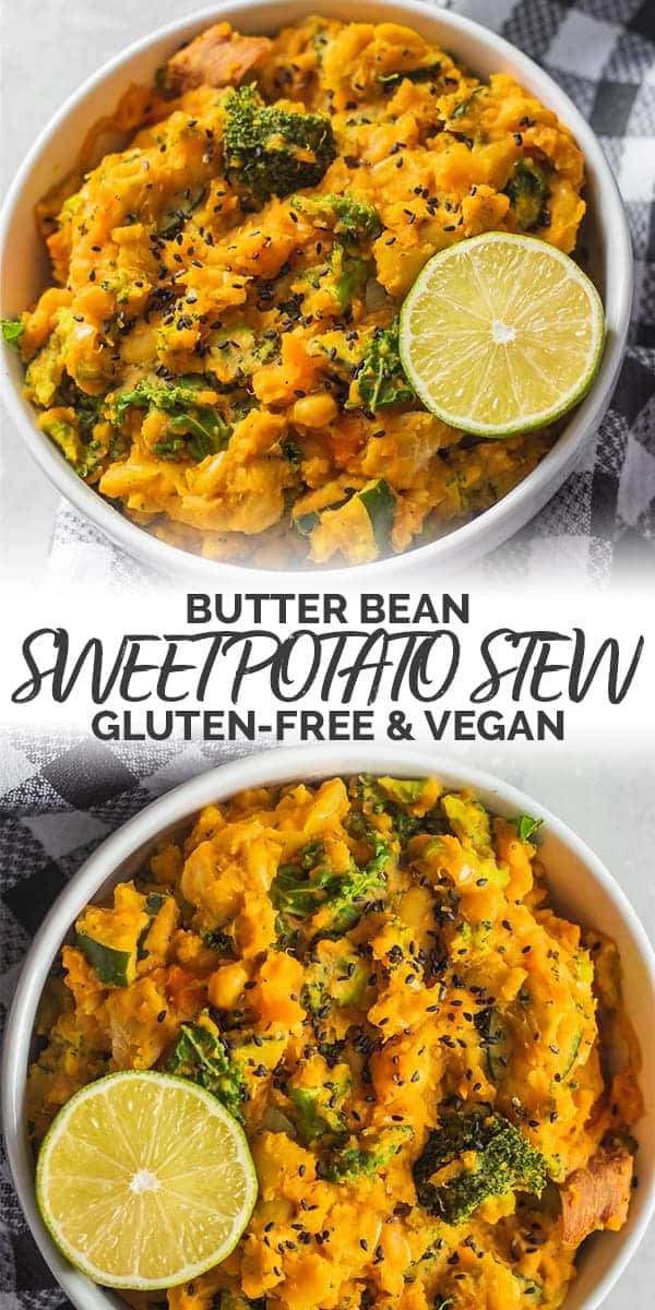 Butter bean sweet potato stew vegan gluten-free Pinterest
