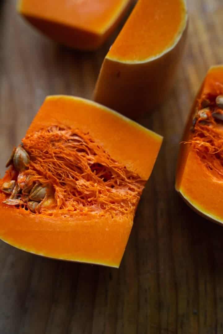Butternut squash with seeds