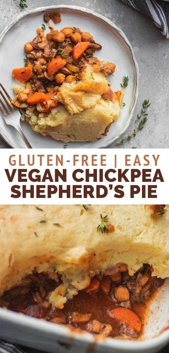 Gluten-free Vegan Chickpea Shepherd's Pie