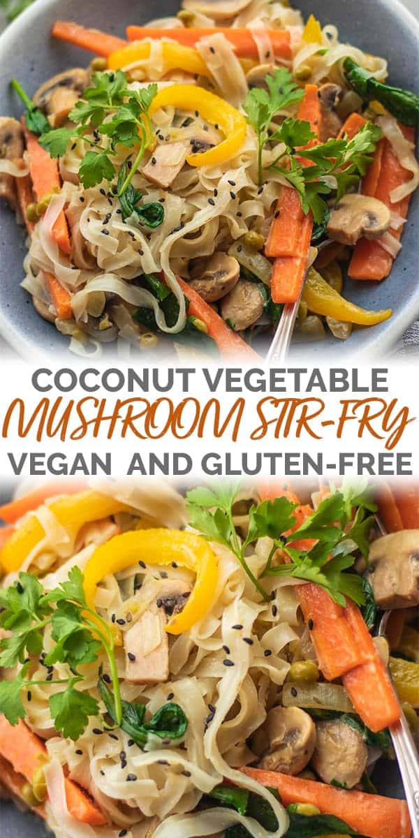 Coconut vegetable mushroom stir-fry