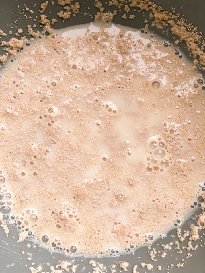 Dry yeast mixture in a bowl