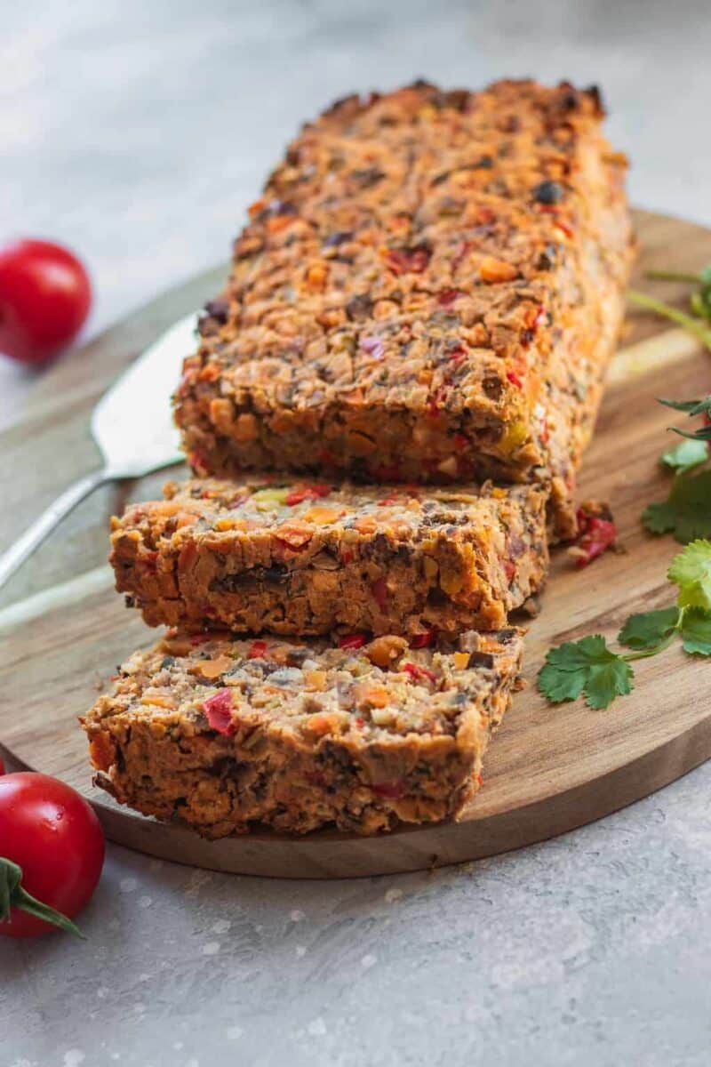Easy vegan lentil loaf gluten-free oil-free