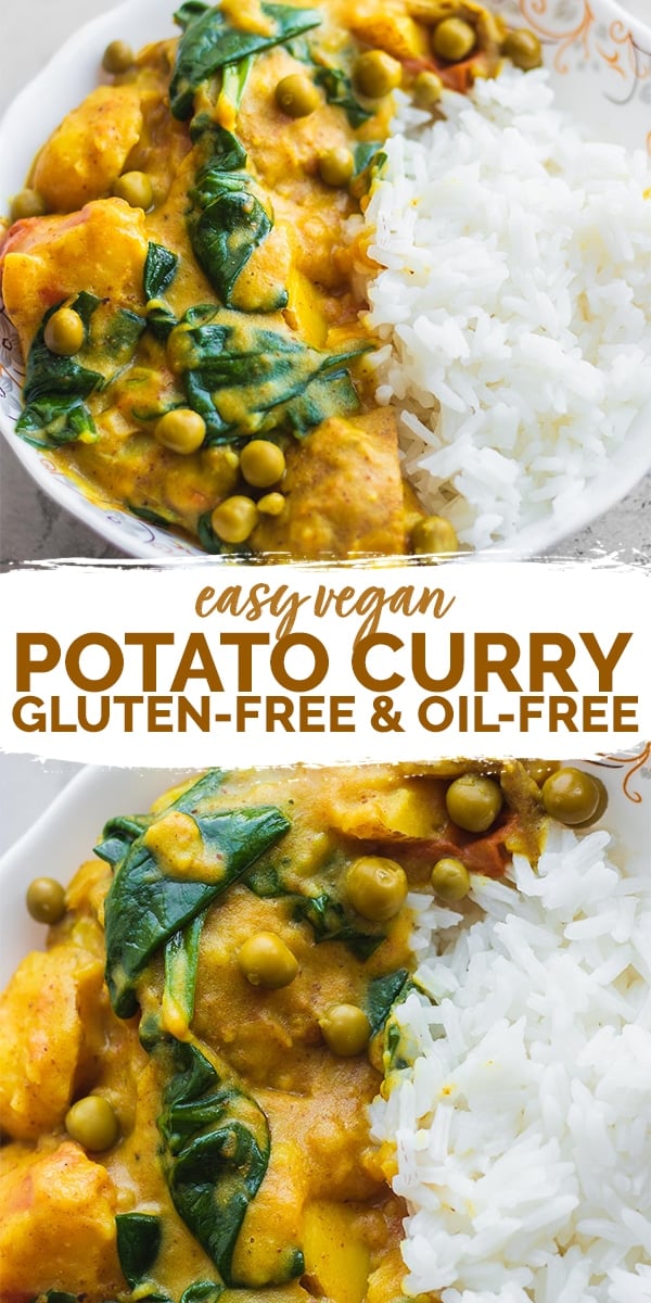 Easy vegan potato curry gluten-free Pinterest