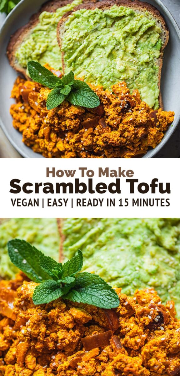 Easy vegan scrambled tofu recipe