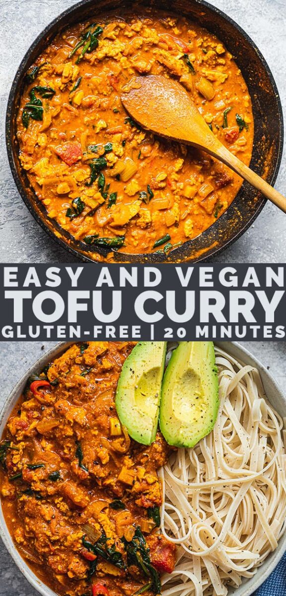 Easy vegan tofu curry gluten-free 20 minutes
