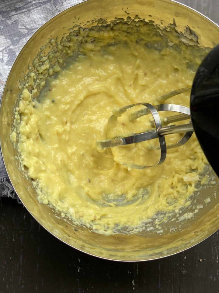 Horseradish sauce being mixed