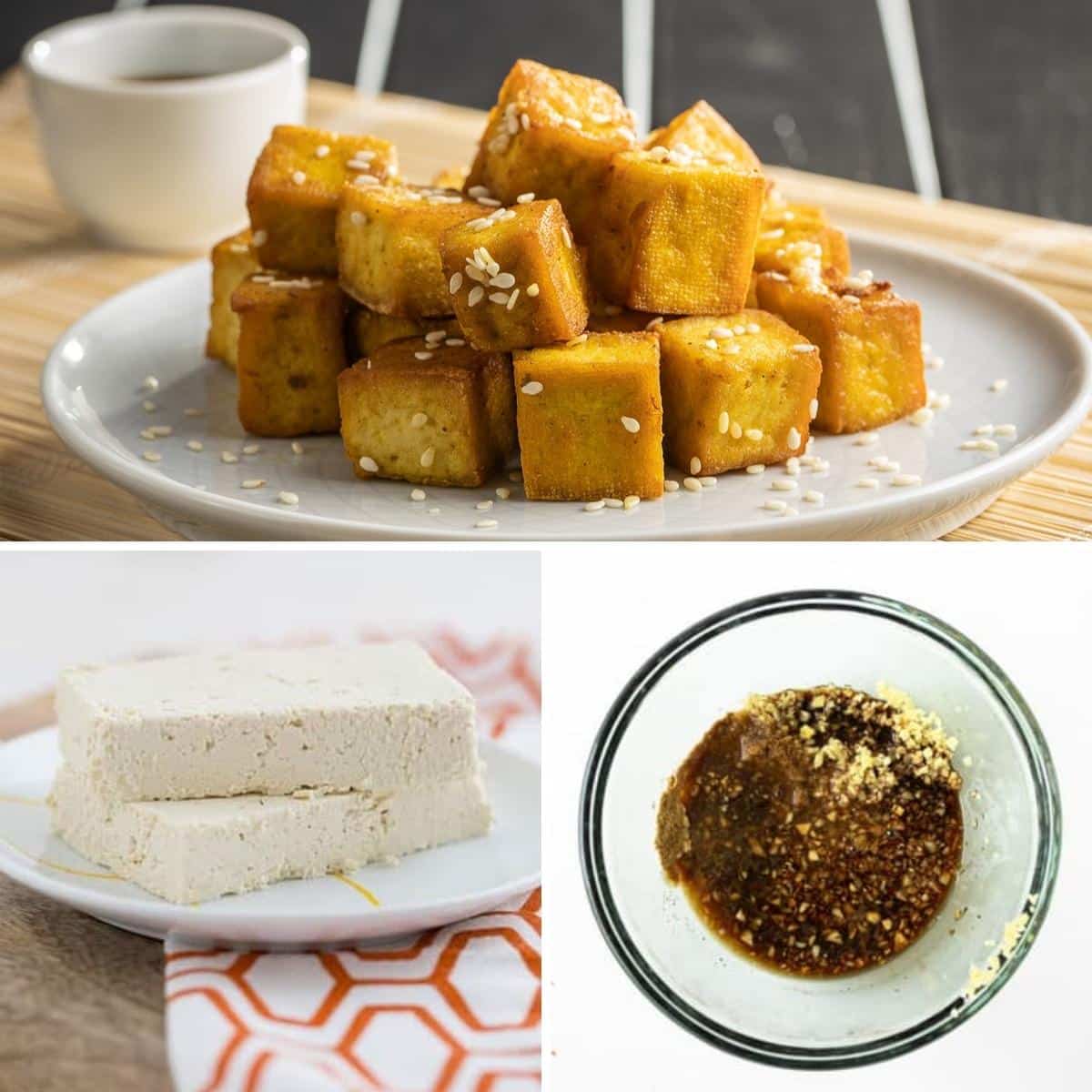 how to make easy marinated tofu collage