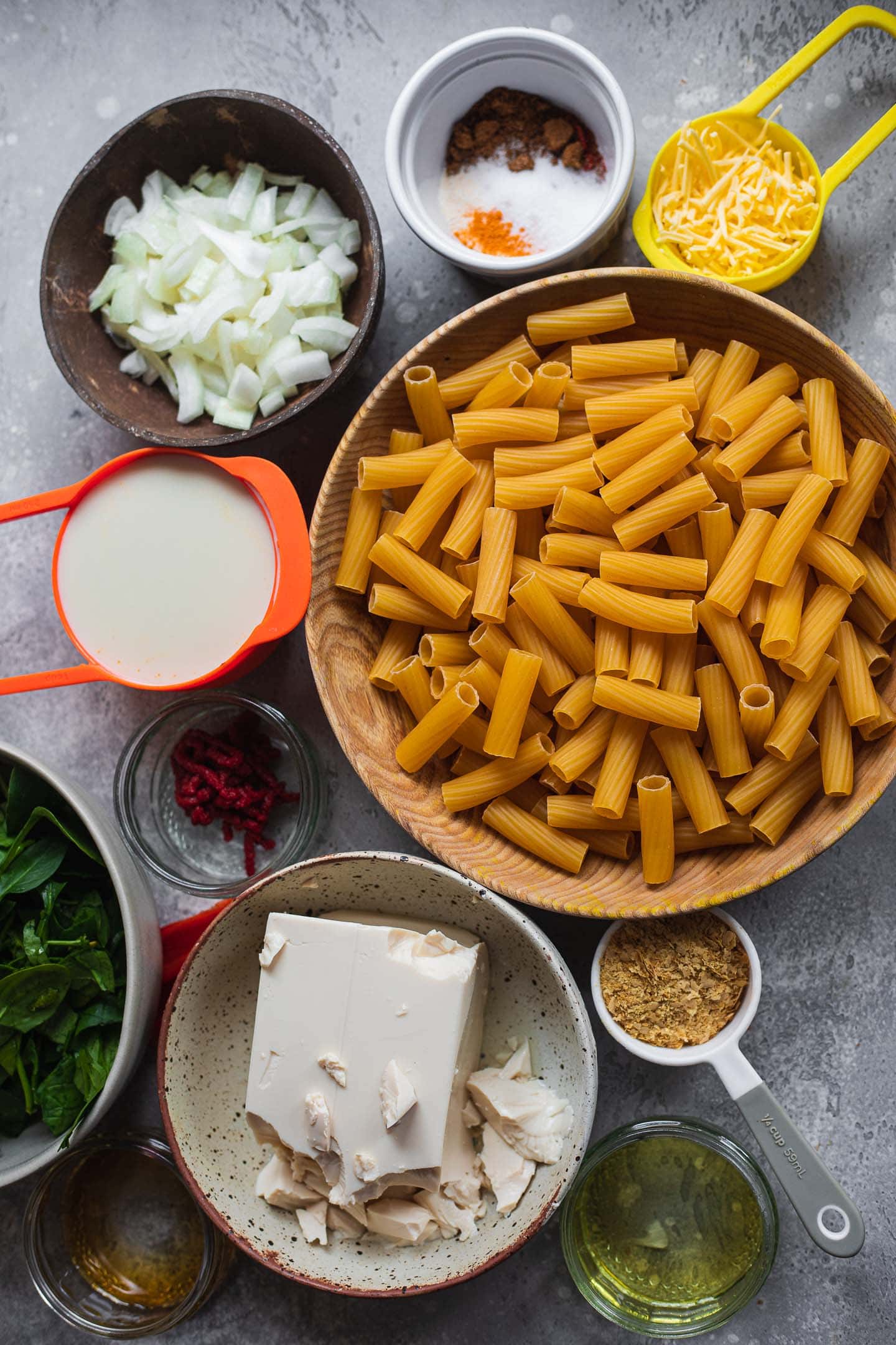Ingredients for butternut squash pasta