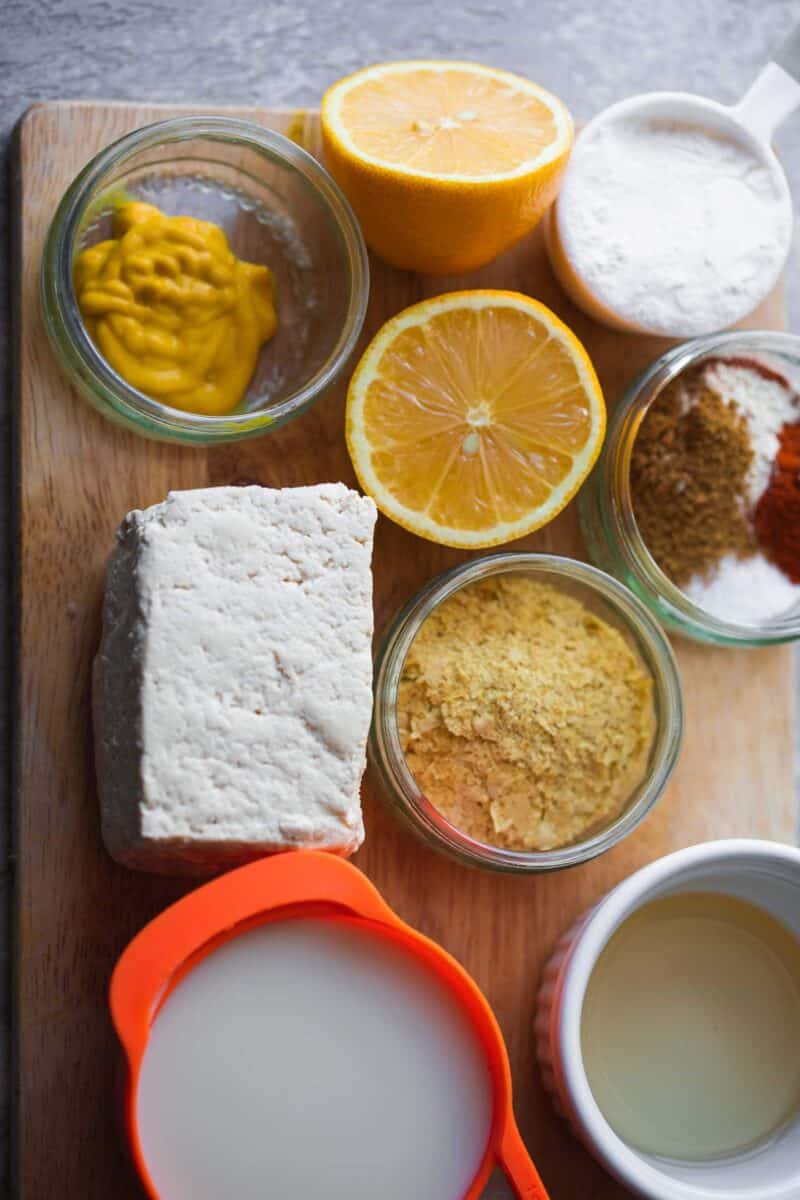 Ingredients for vegan corn chowder