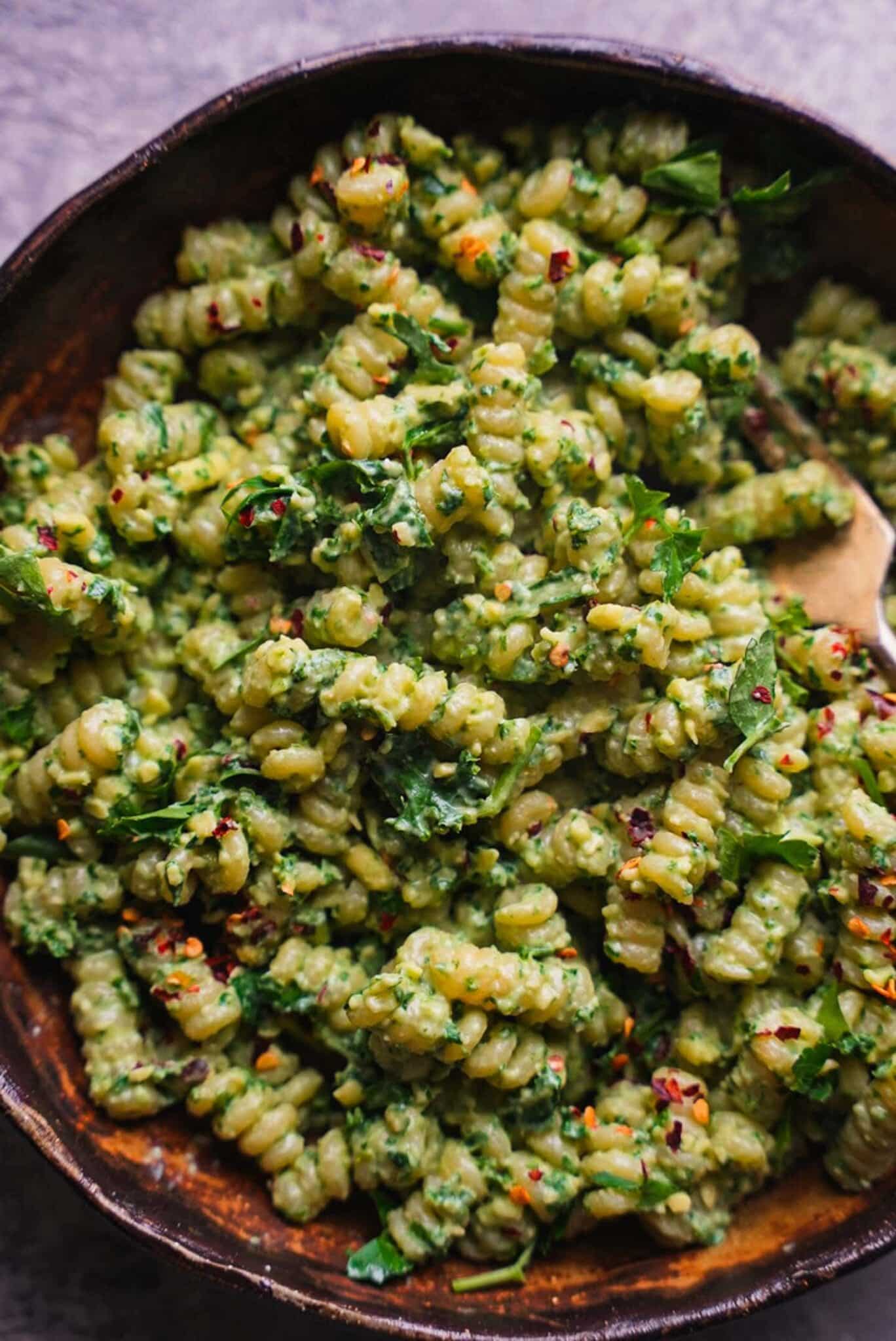 Kale Pasta With Lemon Oh My Veggies