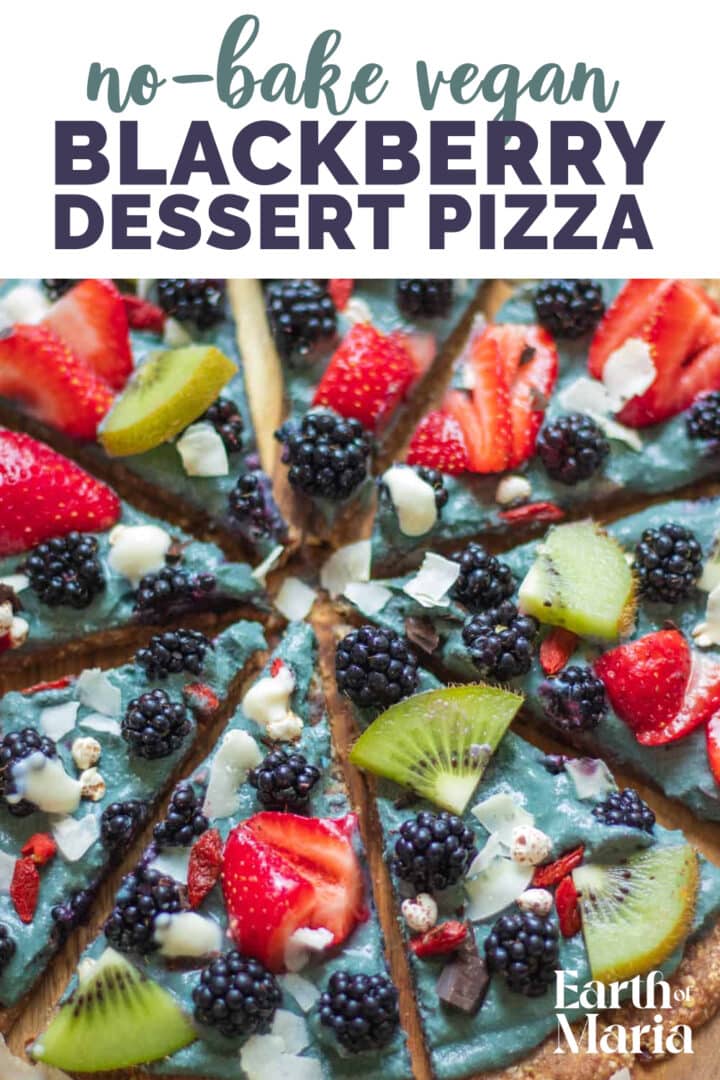 No-bake blackberry dessert pizza