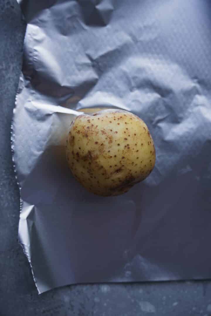 Potato in a piece of foil