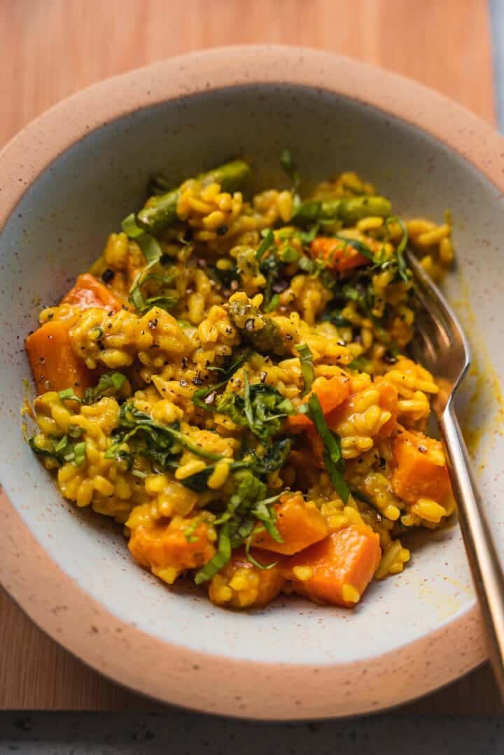 Risotto with roasted butternut squash