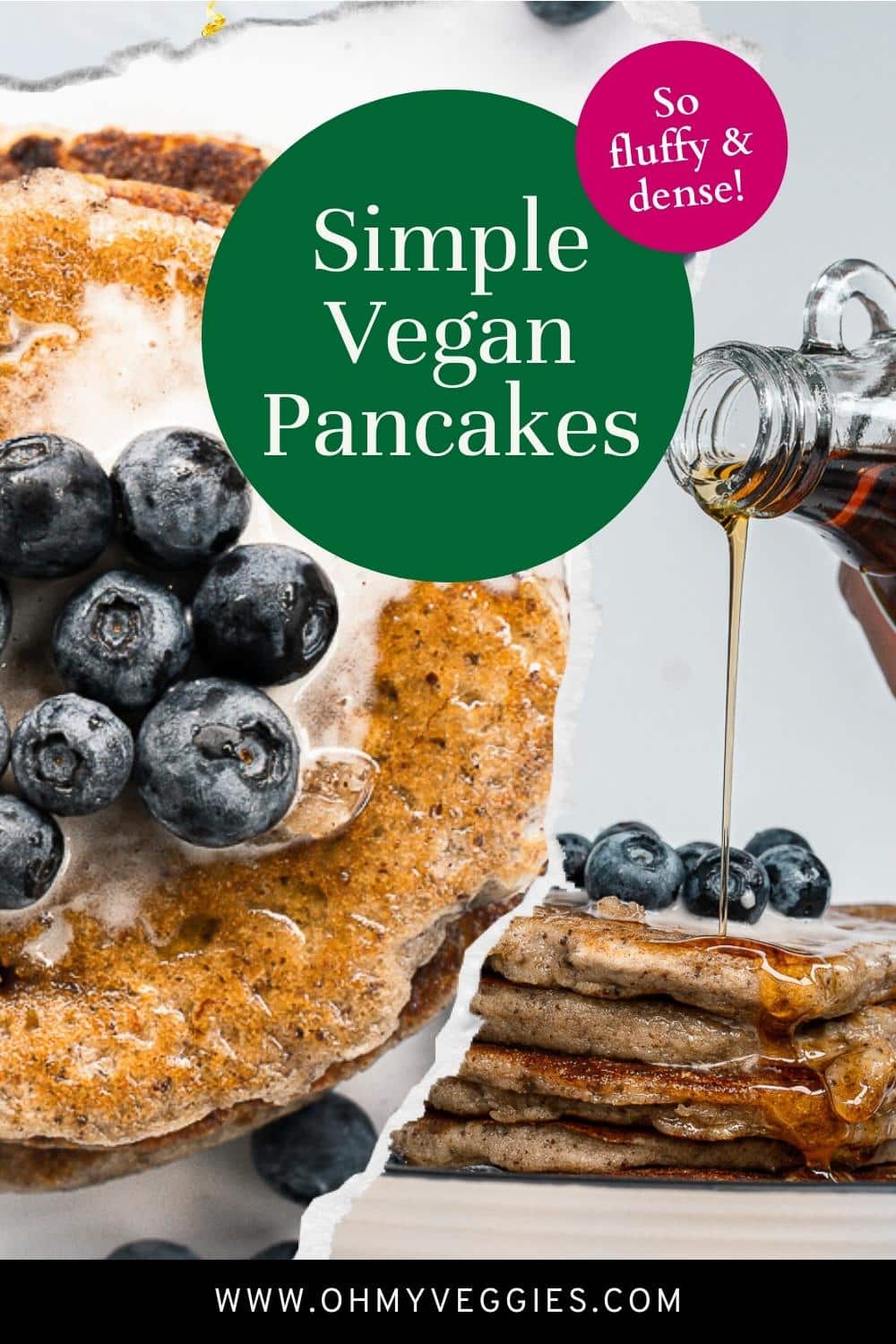 Simple Vegan Pancakes - Oh My Veggies