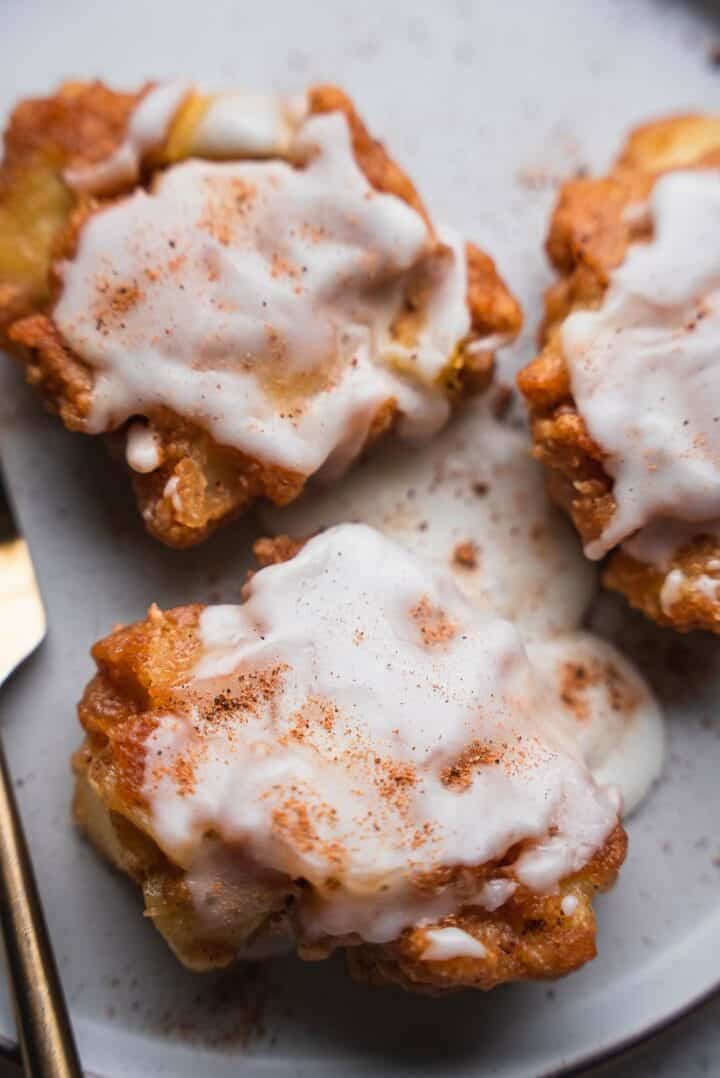 Sweet fritters with a sugar glaze