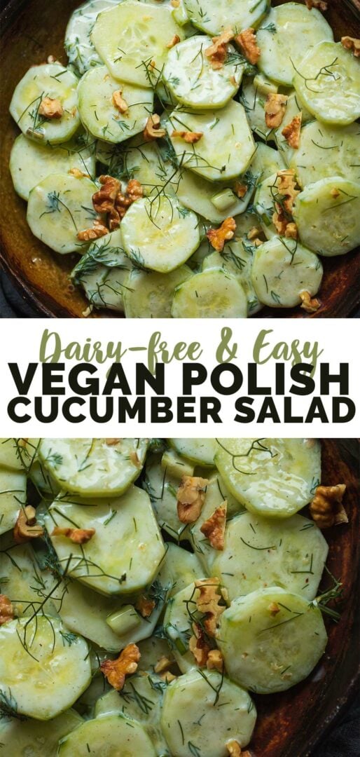Vegan Polish cucumber salad