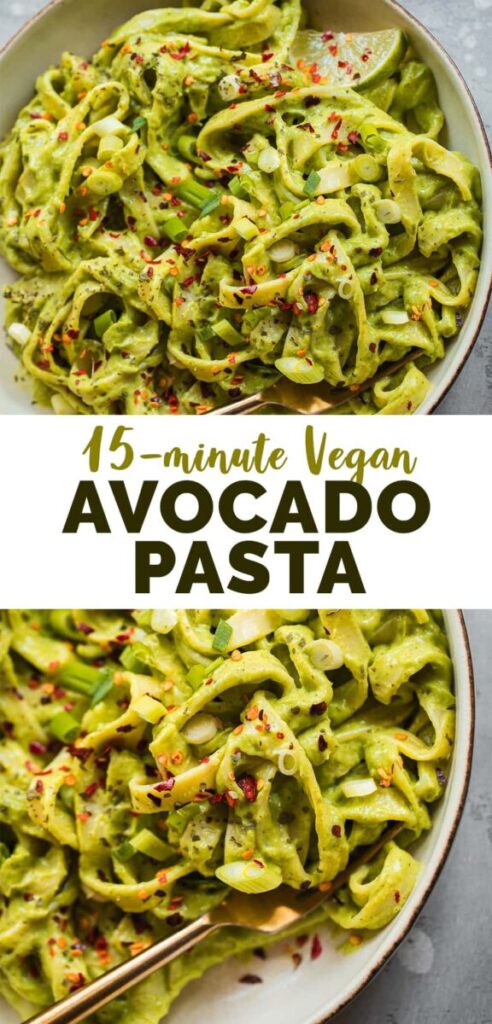 vegan avocado pasta